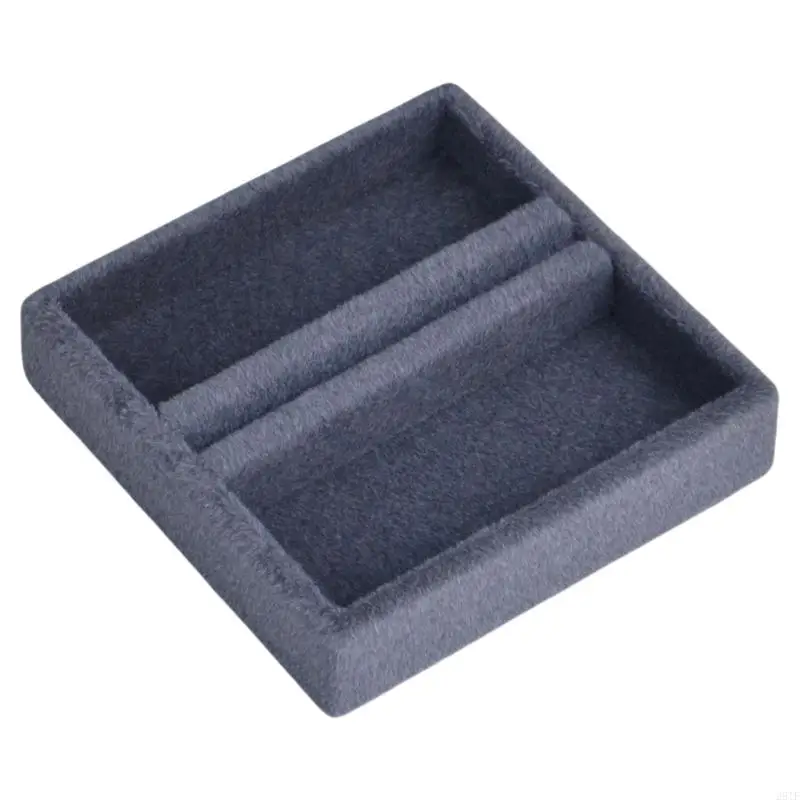 

2025 New Fabric Rings Holder Tray Removable Fabric Insert Square Jewelry Organizers for Gemstones Display and Collection Storage