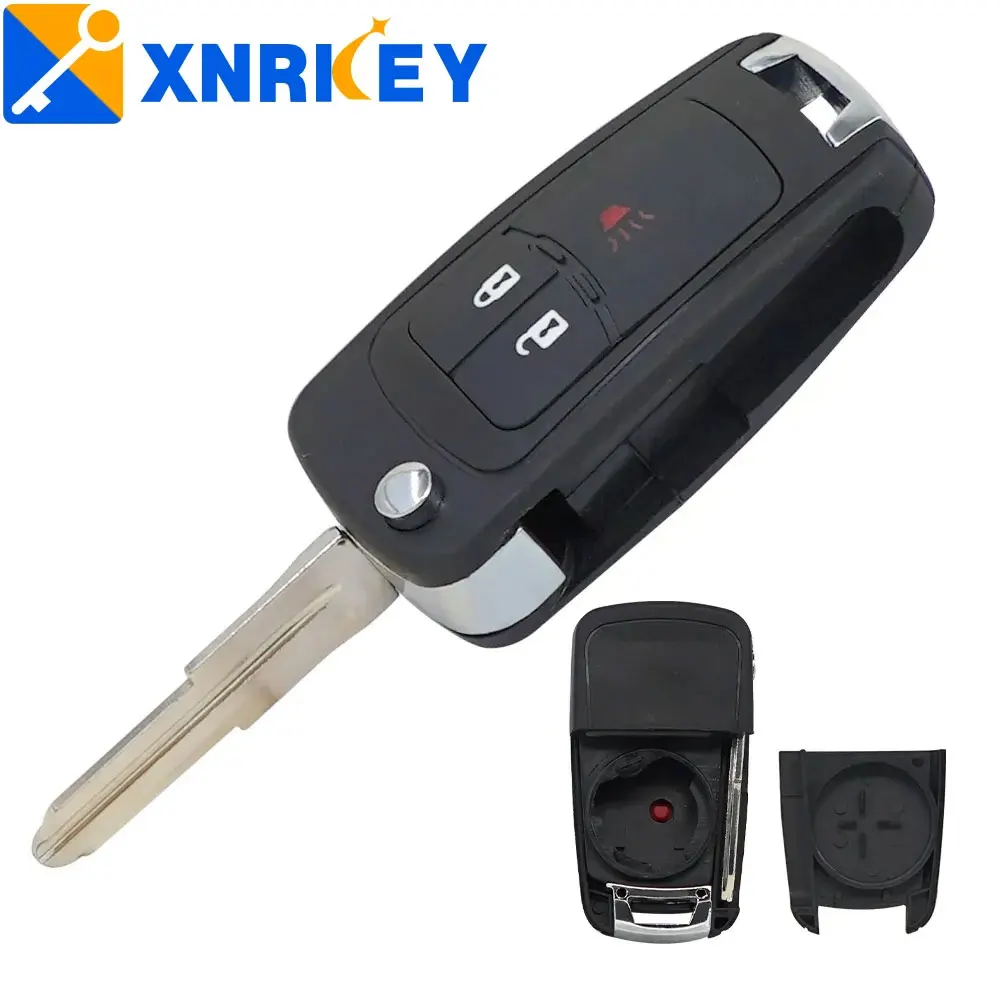 XNRKEY 3 pulsanti Remote Car Key Shell Fob per Chevrolet Spark sostituzione Flip Remote Key Case Cover