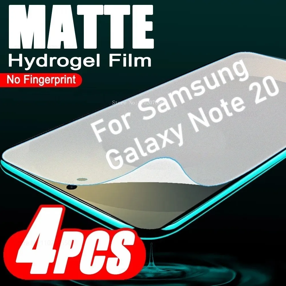 

4pcs Anti-Fingerprint Matte Hydrogel Film for Samsung Galaxy Note 20 Ultra 20 Screen Protectors Film Note 10+ S25 Ultra S24 Plus