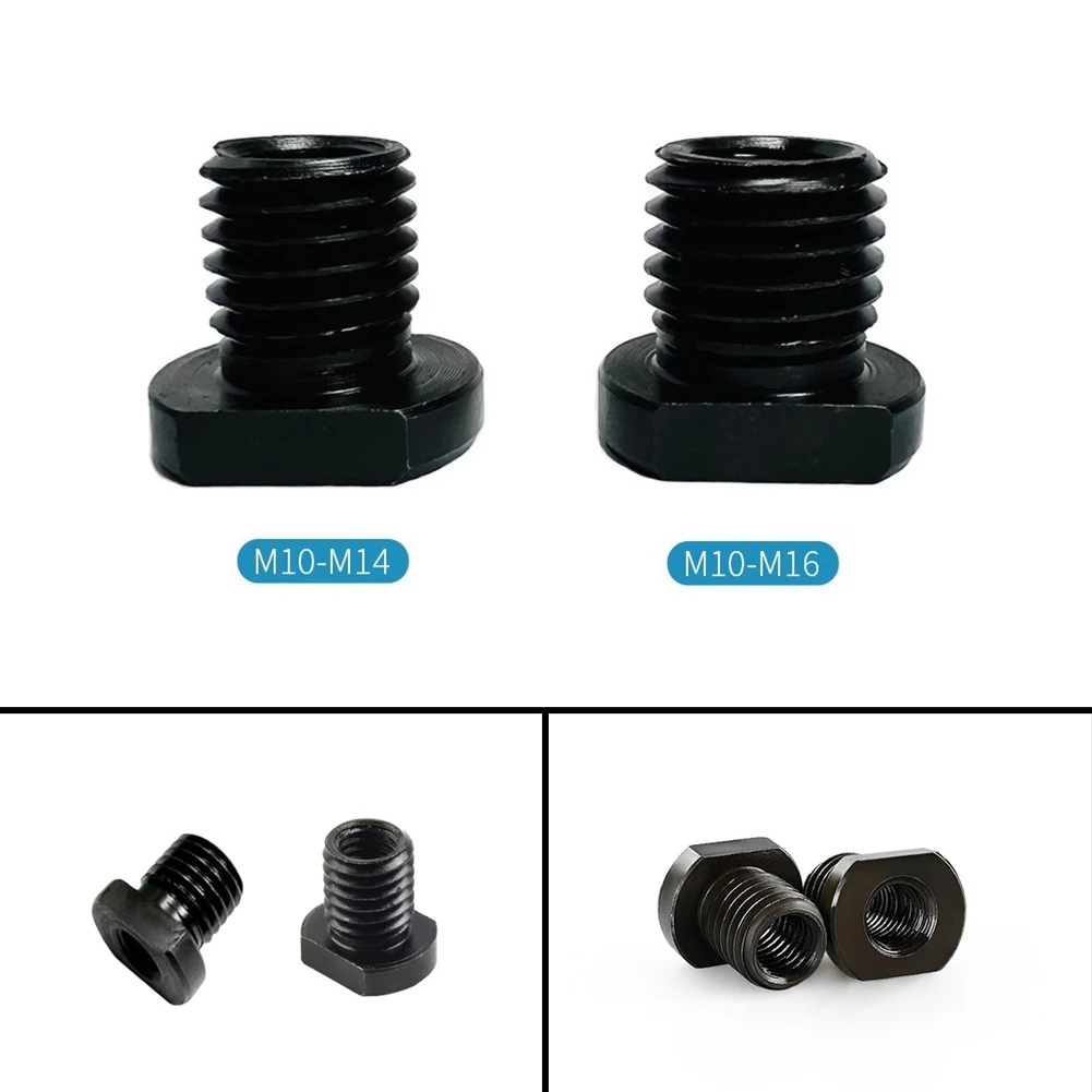 Adapter Black Steel 2pcs M10 to M14/M16 Thread Converter Connector Adapter for Angle Grinder Accessories and Tools