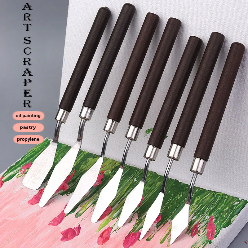 Stainless Steel Oil Painting Knife, Artist Spatula, Art Tools, Stationery, Cake Baking Supplies, Drawing, Cute, 1, 3, 5, 7Pcs