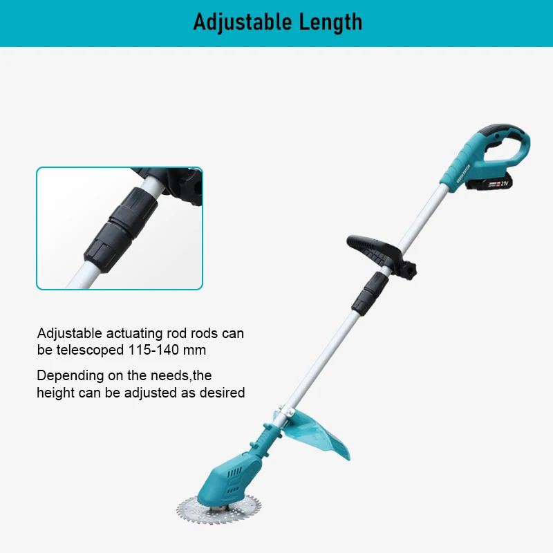 202521V Akku-Rasentrimmer, multifunktionaler, robuster elektrischer Freischneider