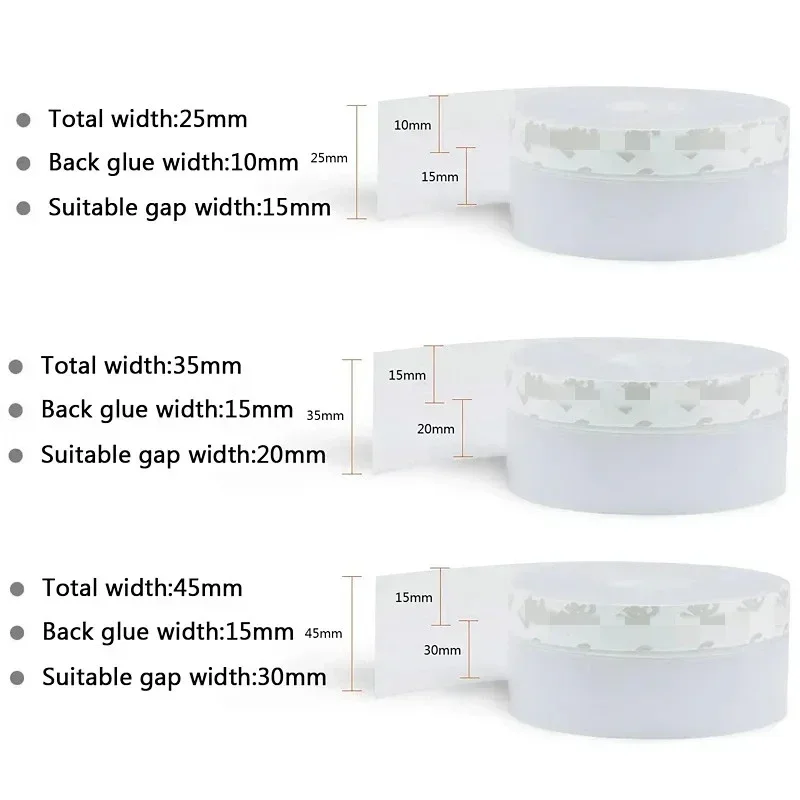 ذاتية اللصق نافذة شريط عازل للباب سيليكون يندبروف سيليكون الزجاج الأمامي الطقس الشريط الشريط الباب السفلي شريط عزل المنزل #5