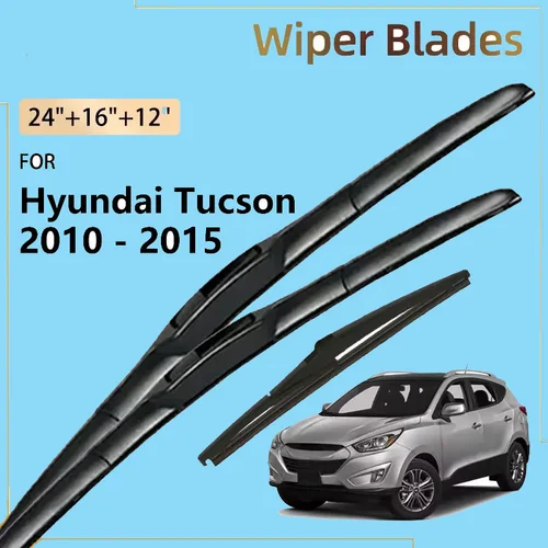 Escobillas de limpiaparabrisas delanteras y traseras para Hyundai Tucson ix35 2010 - 2015 2014 2013 2012 2011 accesorios cepillos de ventana de parabrisas