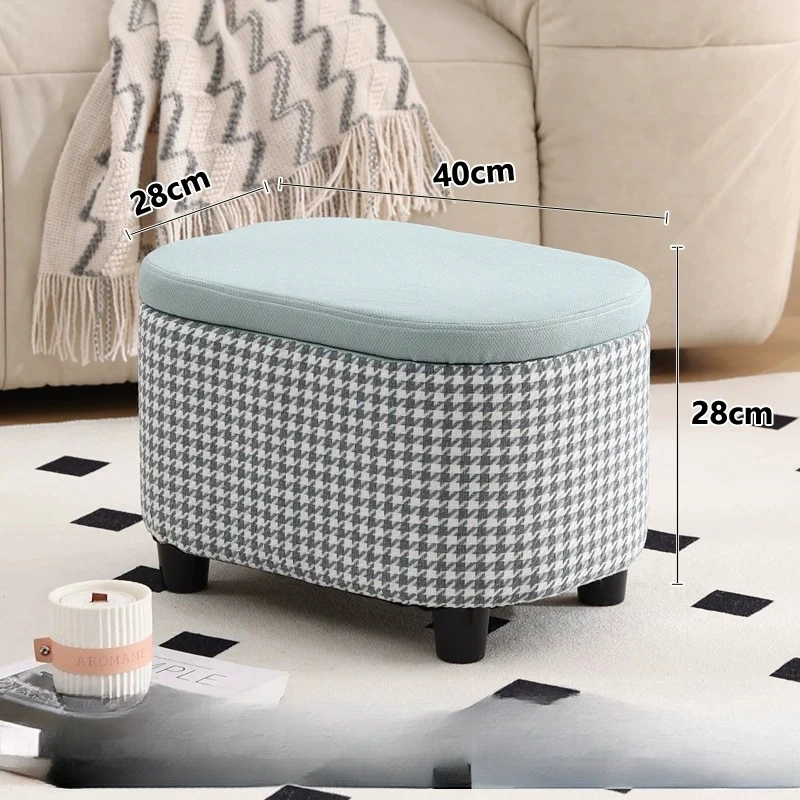 Nordic Low Foot Stool Piano Elegant Upholstered Office Foot Stool Dressing Tble Shoemaker Marche Pied