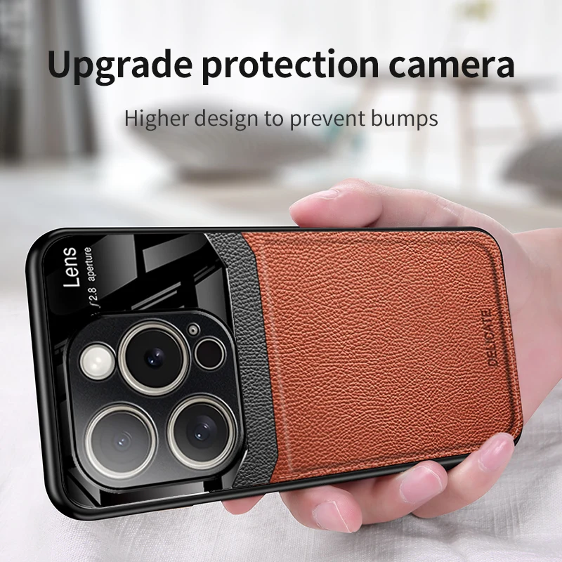 케이스스페이스 PU 가죽 케이스 아이폰 16E 15Pro 14 13 12 11 XS SE 7 8 백 커버 전체 보호 폰 케이스 아이폰 16 Pro Max 용