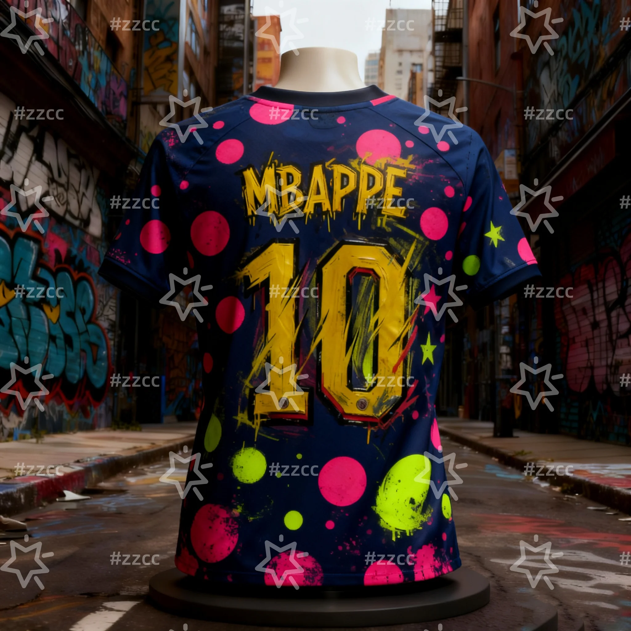 

Джерси Mbappe с граффити Футбольная майка No 10, осенняя спортивная быстросохнущая мужская футболка с 3D принтом, детская одежда, футболка Y2k для женщин
