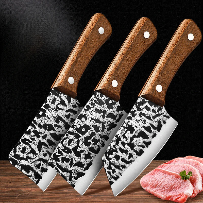 Small kitchen knife, forged sharp kitchen household kitchen knife, meat cutting knife kitchen knife outdoor knife for chefs