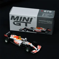 MINIGT 1:64 Red Bull RB16B Series MGT00679-CH MGT00680-CH decorazione modello di auto Diecast collezione in lega giocattoli regalo ornamenti