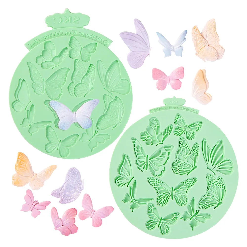 Butterfly Shape Silicone Fondant Mold New Pattern DIY Sugarcraft,Clay Hand Craft Mold Gum Paste Easy Release