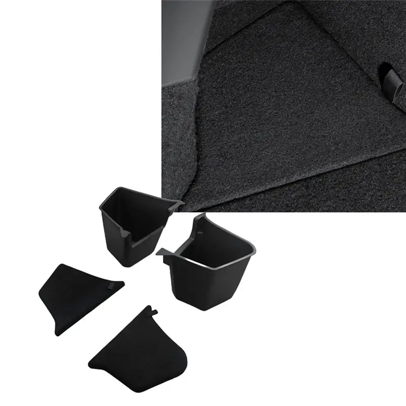 Reliable-Car Trunk Organizer Side Storage Box Rear Trunk Storage Bin With Cover For Tesla Model Y Juniper 2025
