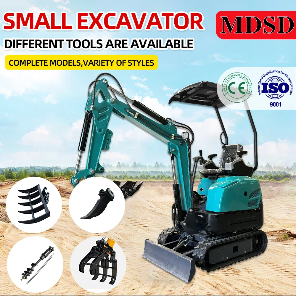 Preço especial Mini Escavadeira Diesel Com Acessórios Pequena Escavadeira EURO5 Mini Escavadeira Hidráulica Com Preço Baixo DDP Grátis