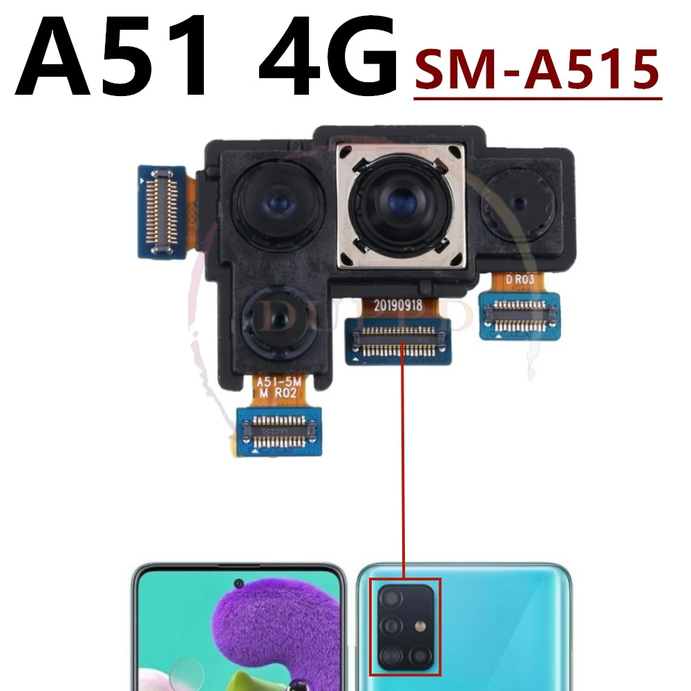 Rear Front Camera For Samsung Galaxy A51 A71 4G Selfie Facing Backside Frontal Back Camera Module Flex Spare Part