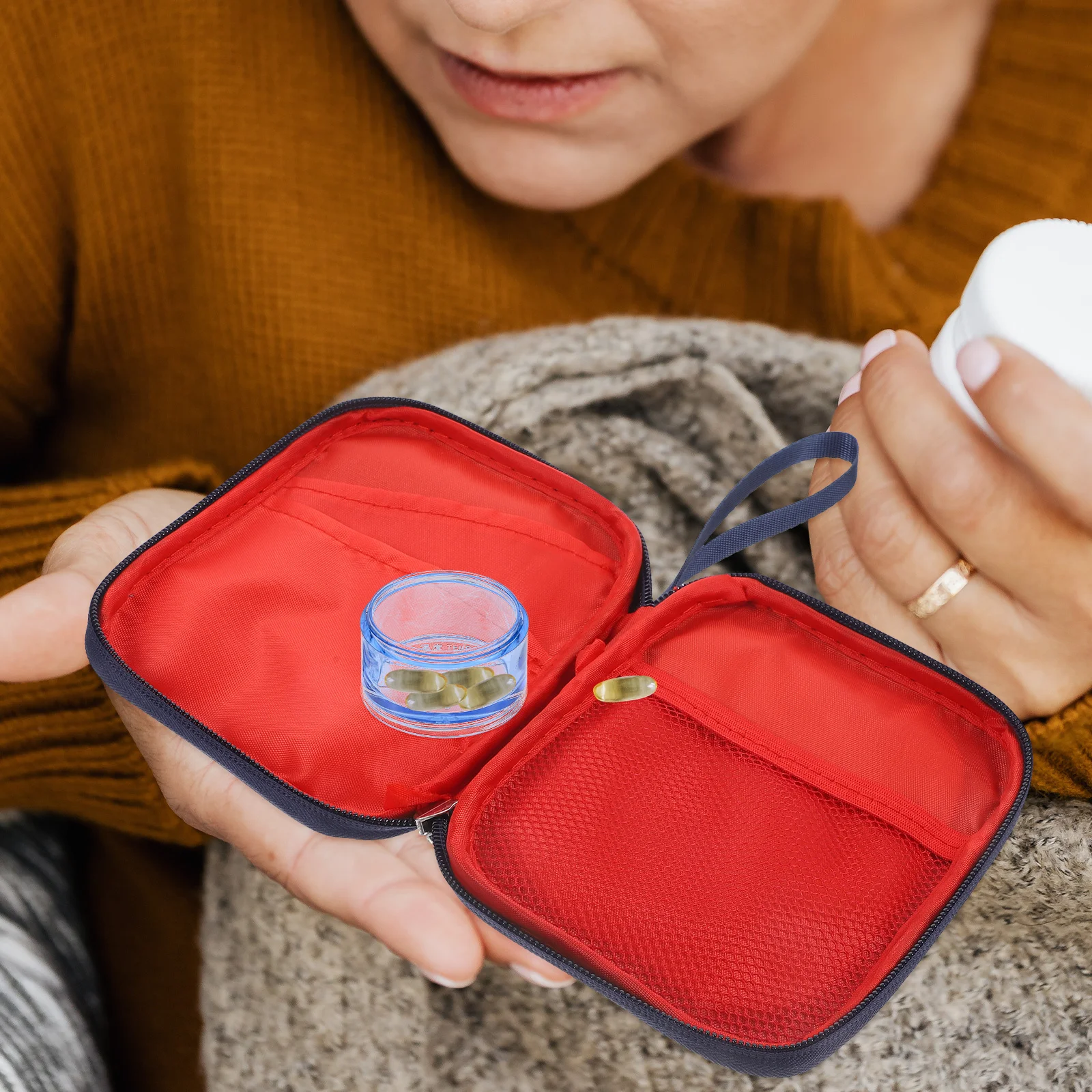 

Medicine Bag Large First Aid Kit Case for Family Emergency Outdoor Adventure School Trips Portable Storage Pouch Waterproof