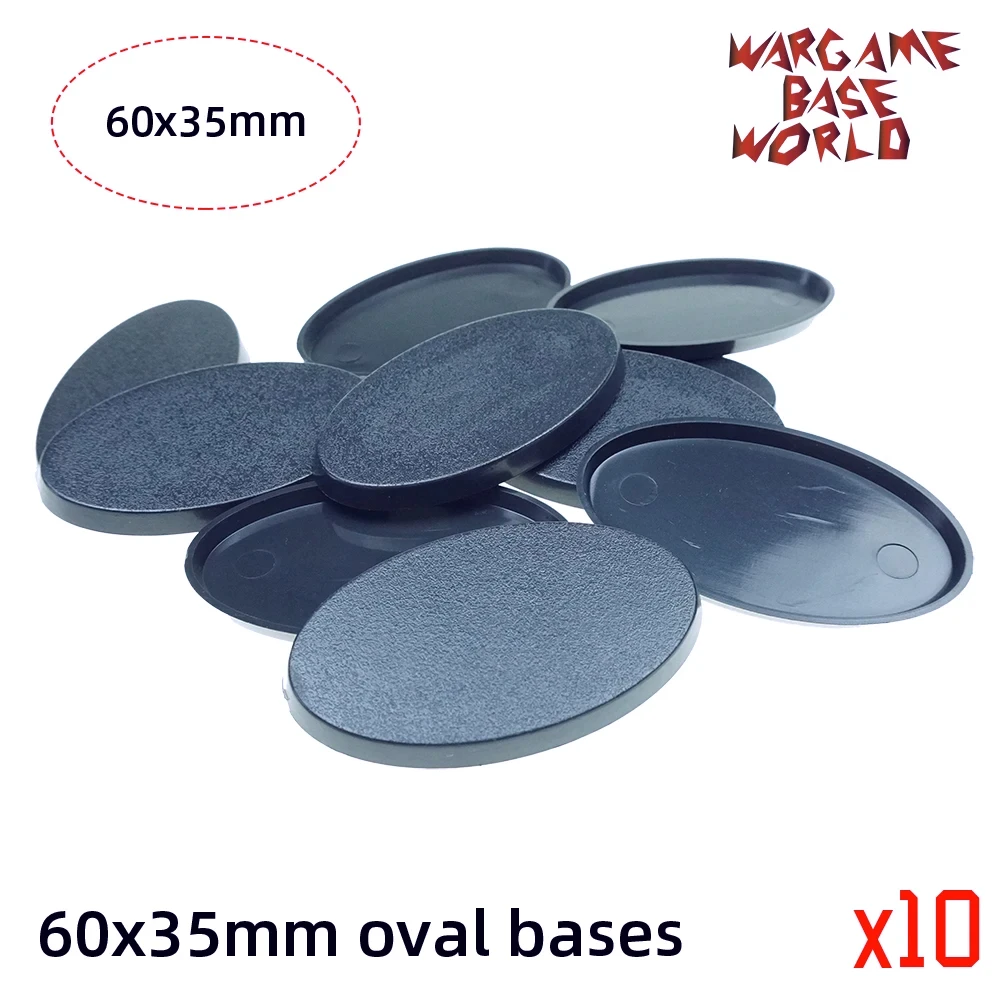 Wargame Base World - 60x35 Oval Bases For Wargaming