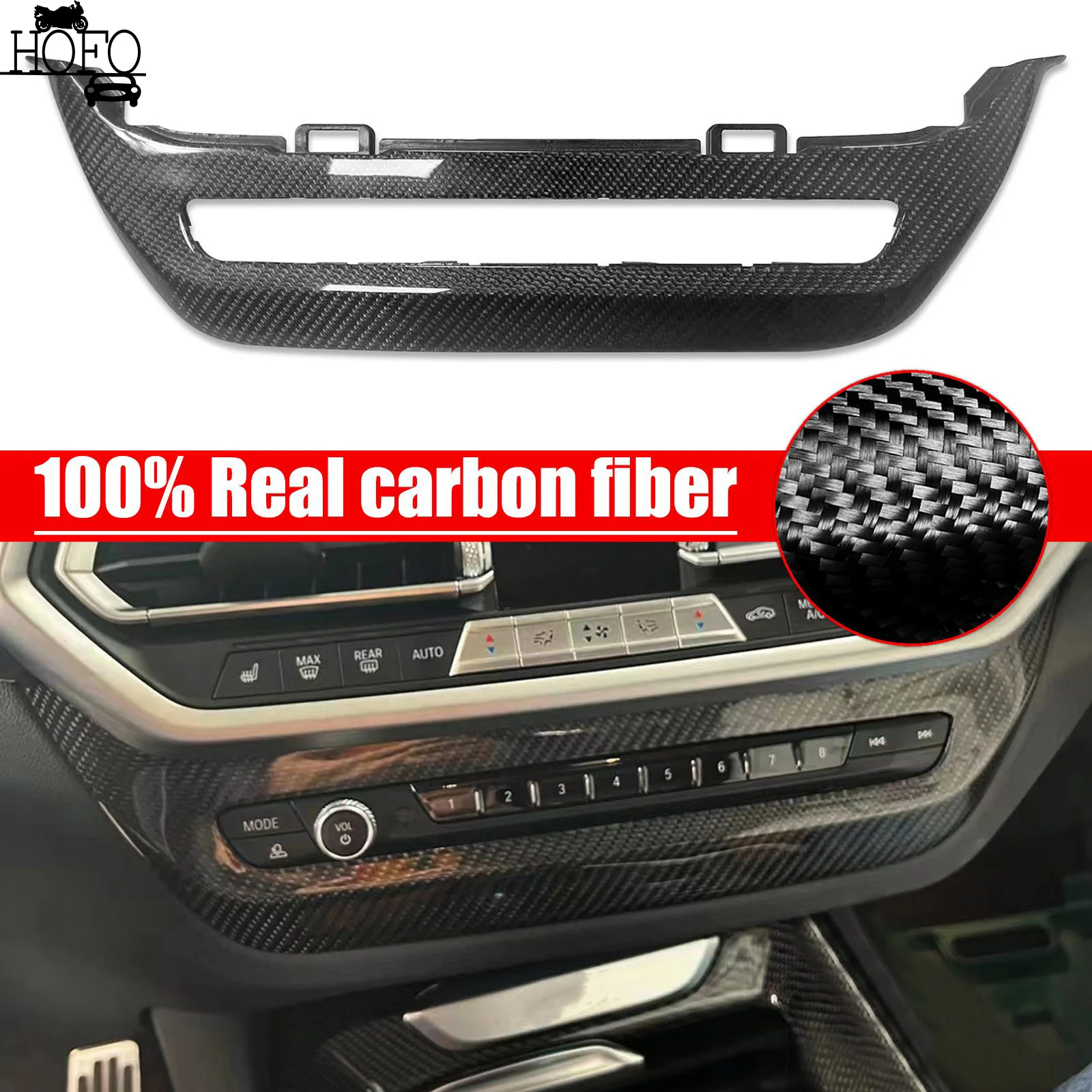 1 pcs/set Carbon Fiber Center Console CD Panel For BMW X3 X4 X3M X4M 2022-2024