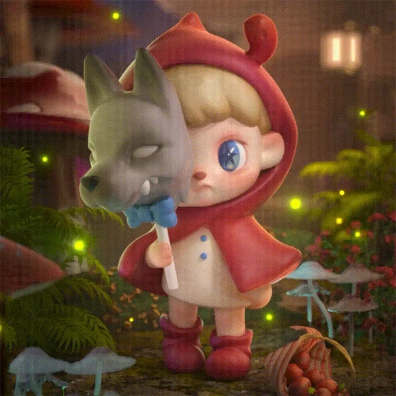 ANMOO el mundo está tumbado serie de cuento de hadas caja ciega caja misteriosa muñecas caja ciega juguetes regalo Kawaii figura de Anime de acción