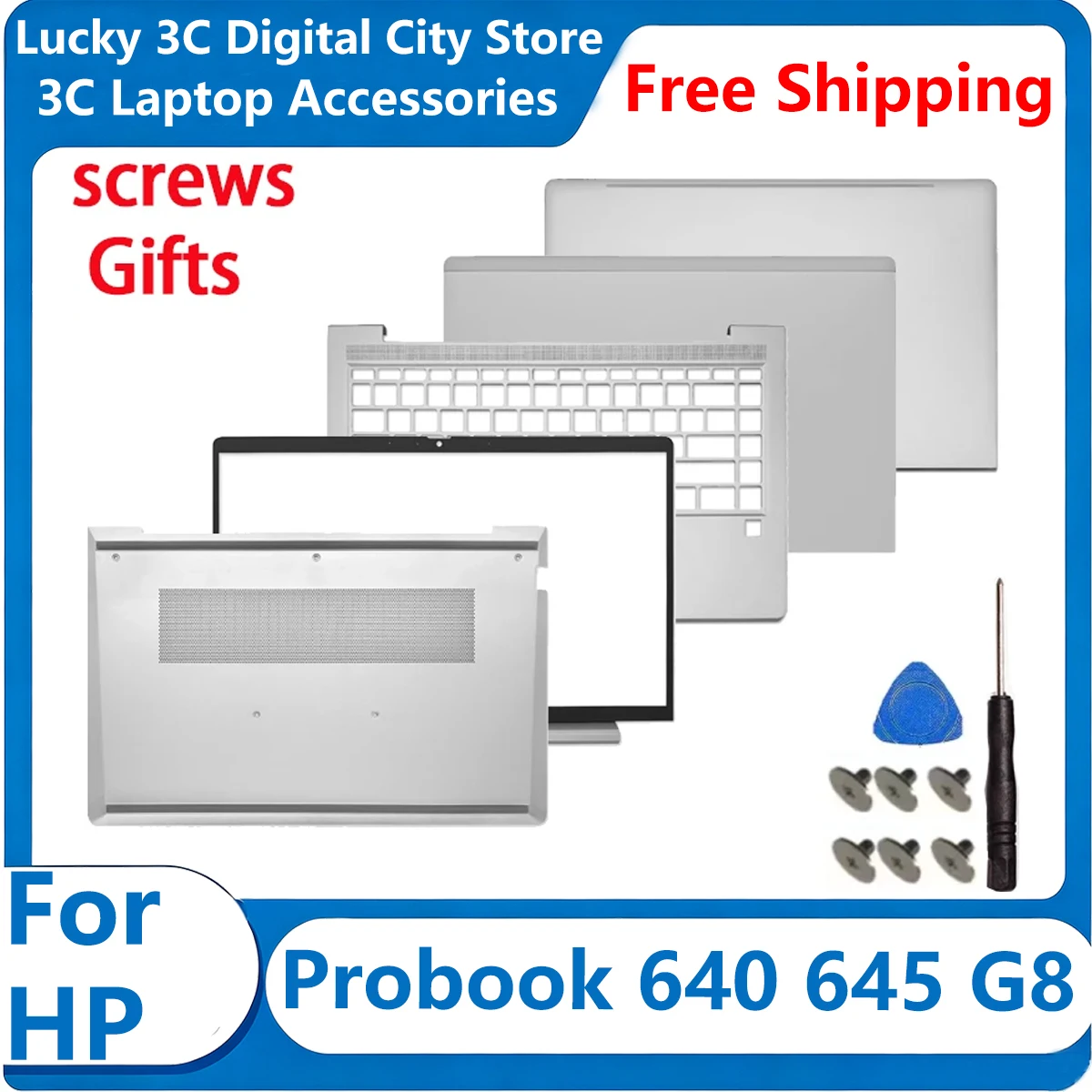 New For HP Probook 640 645 G8 Replacement Laptop LCD Back Cover/Front Bezel/Palmrest/Bottom Case Keyboards Touchpad M48792-001