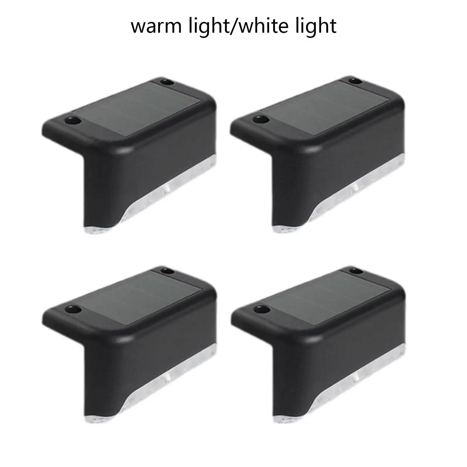 4 Pieces Deck Lights Wall Lights Versatile Use Waterproof LED Solar Lights LED