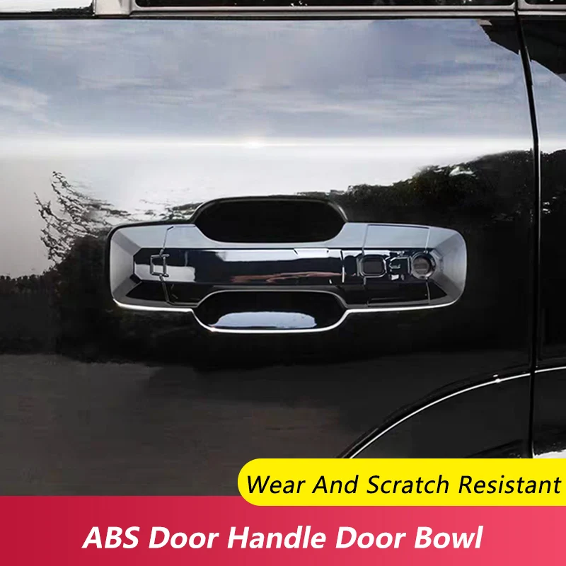 Car Upgrade For 2025 Equation Leopard Titanium7 Exterior ABS Door Handle Carbon Stripe Piano Black Matte Black Decorative Patch
