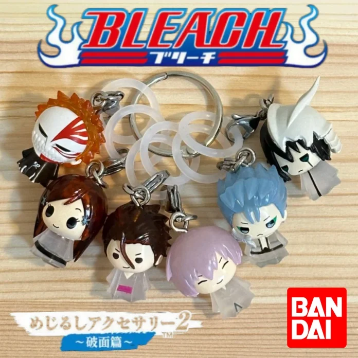 Bandai Bleach Arrancar Arc Gashapon Llavero con Mini Figura Colgante Adorno para Bolsa Ichigo Kurosaki Gin Ichimaru Sosuke Aizen