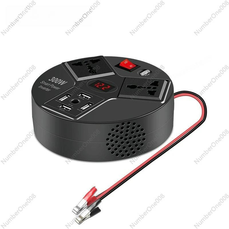 

Автомобильный инвертор 12В в 220В, 300Вт, преобразователь DC-AC с двумя USB-портами и LED-дисплеем, многофункциональный автомобильный адаптер