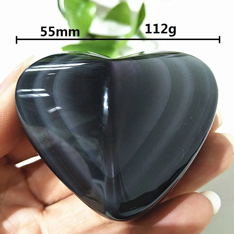 100% Natural Colored obsidian Crsyatl Heart Stone Feng Shui Ornaments Home Decor Powerful Energy Reiki Meditation Chakra Healing