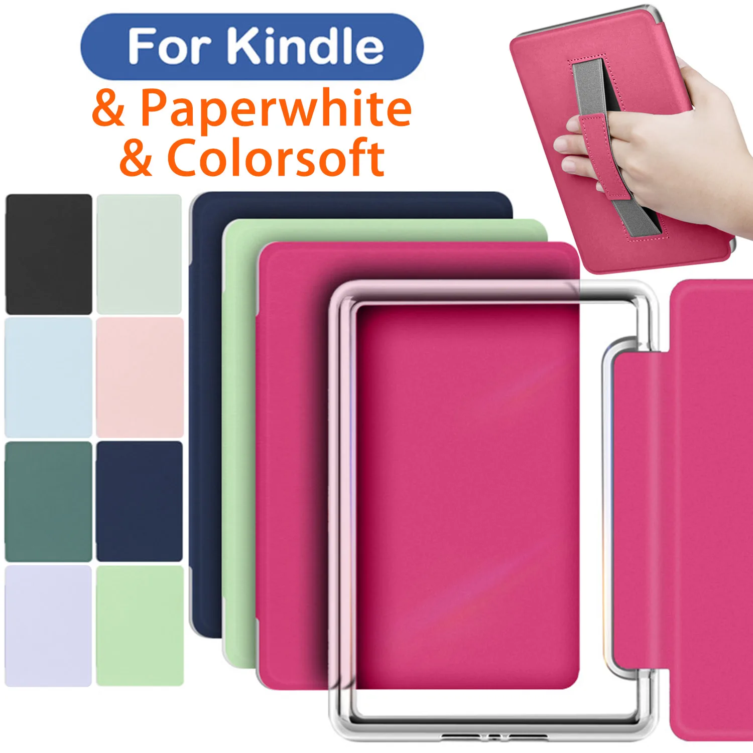 Handle Case for Kindle & Paperwhite 2024 2022 2021 10th 11th 12th Generation 6 6.8 7 Inch 10 11 12 Cover Accessories 7
