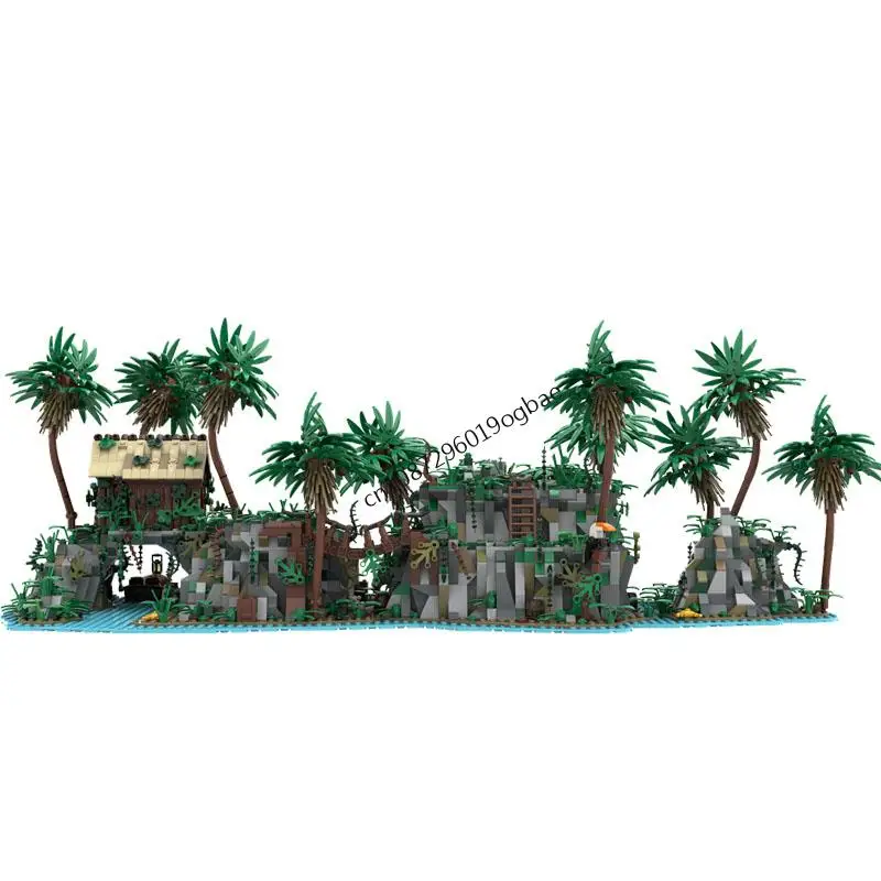 Novo 4008 pçs moc europeu medieval piratas série dominica ilha do tesouro modelo diy ideias criativas crianças brinquedo presente blocos de construção