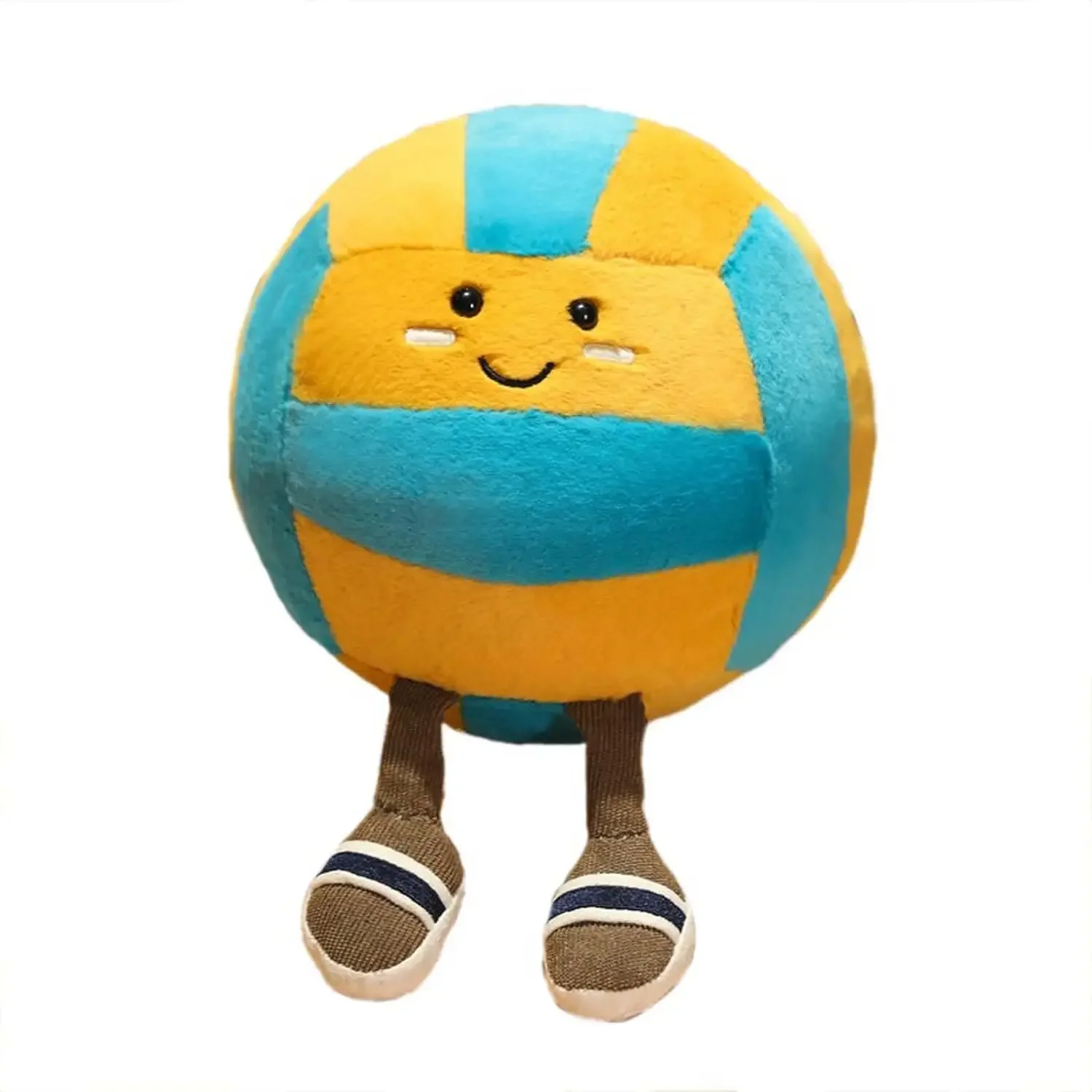 26cm Cute Volleyball Plush Toy, Volleyball Soft Stuffed Doll Beach Sports Plushies for Kids Gift