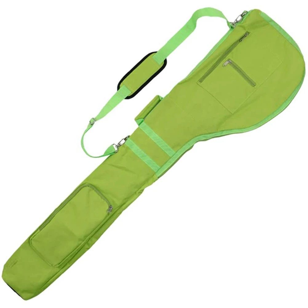 

A89E-New Golf Club Carrier Bag Carry Driving Range Travel Bag Water Resistant Foldable Golf Bag Golf Carry Bag,Green