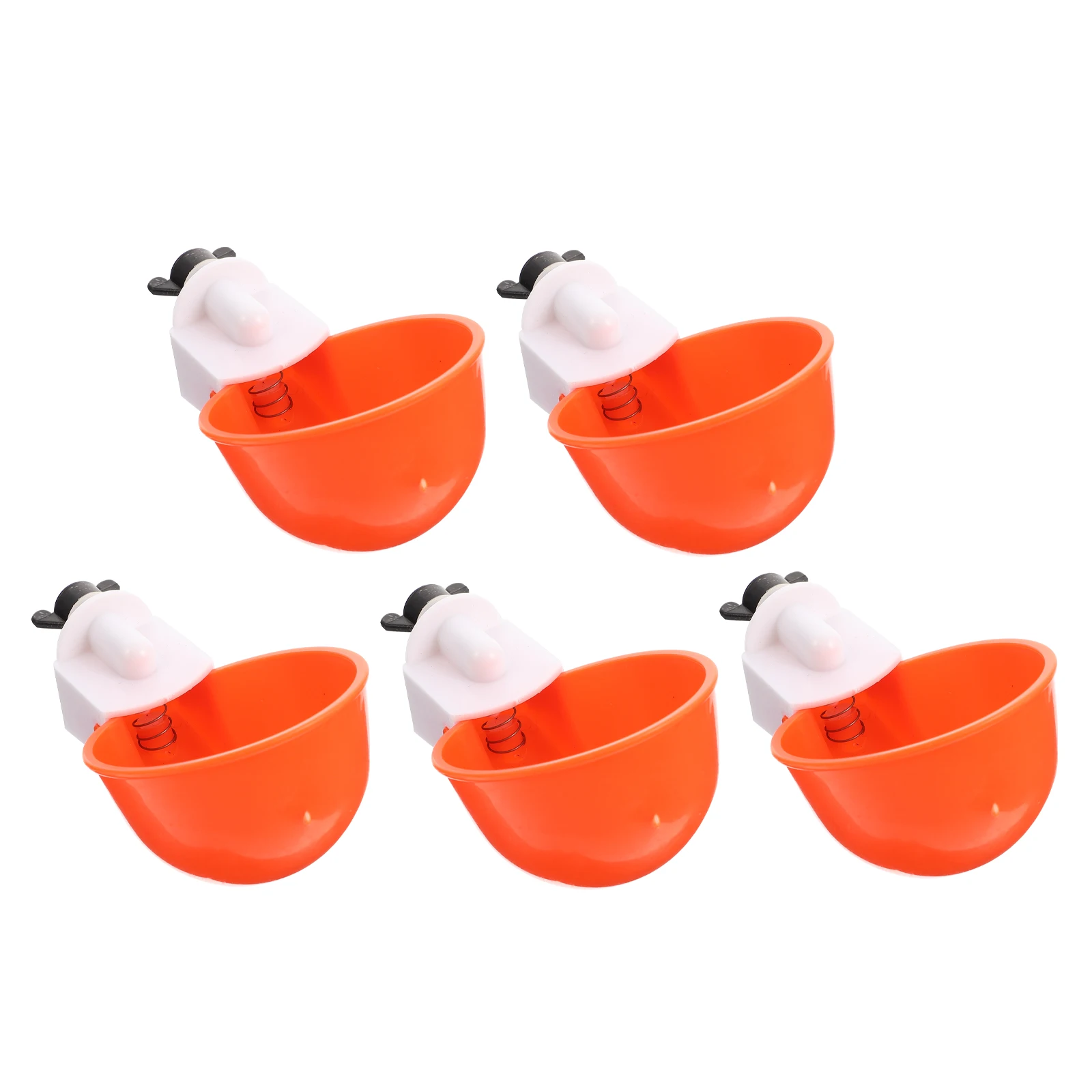 

5pcs Poultry Drinking Bowl Chicken Automatic Waterer For Feeder Multi-Function Replaceable Plastic Bird Water Cup