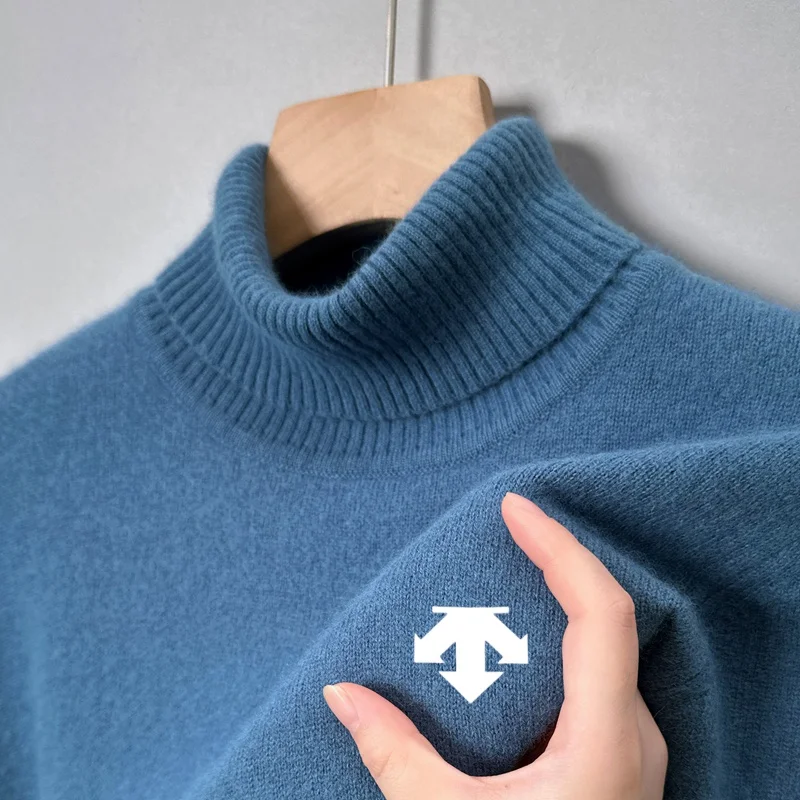 

Роскошная брендовая мужская толстовка с высоким воротником, вязаный свитер, осень-зима, Новое поступление, модная мужская одежда с двойным воротником и изысканным принтом