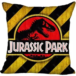 Custom Jurassic Park Logo Square Pillowcase Custom Zippered Pillow Cover Case 45x45cm(One Side)