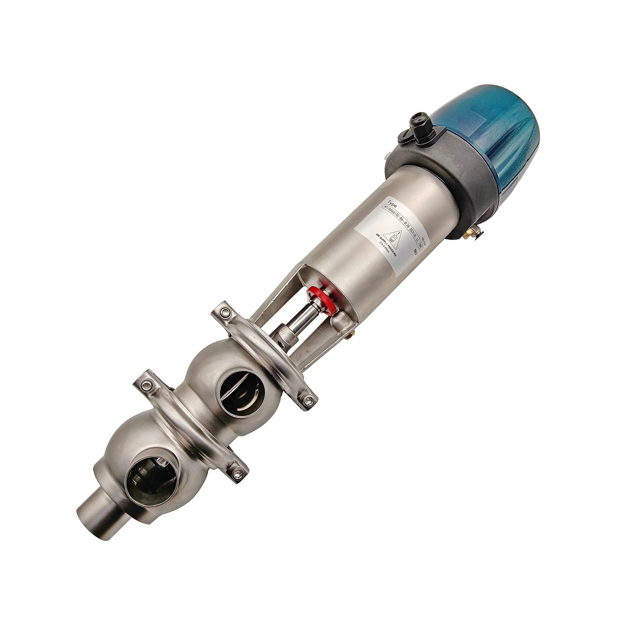 

Stainless Steel SS304 Sanitary Hygienic 21 Model Pneumatic Diverter Valve with Control Head