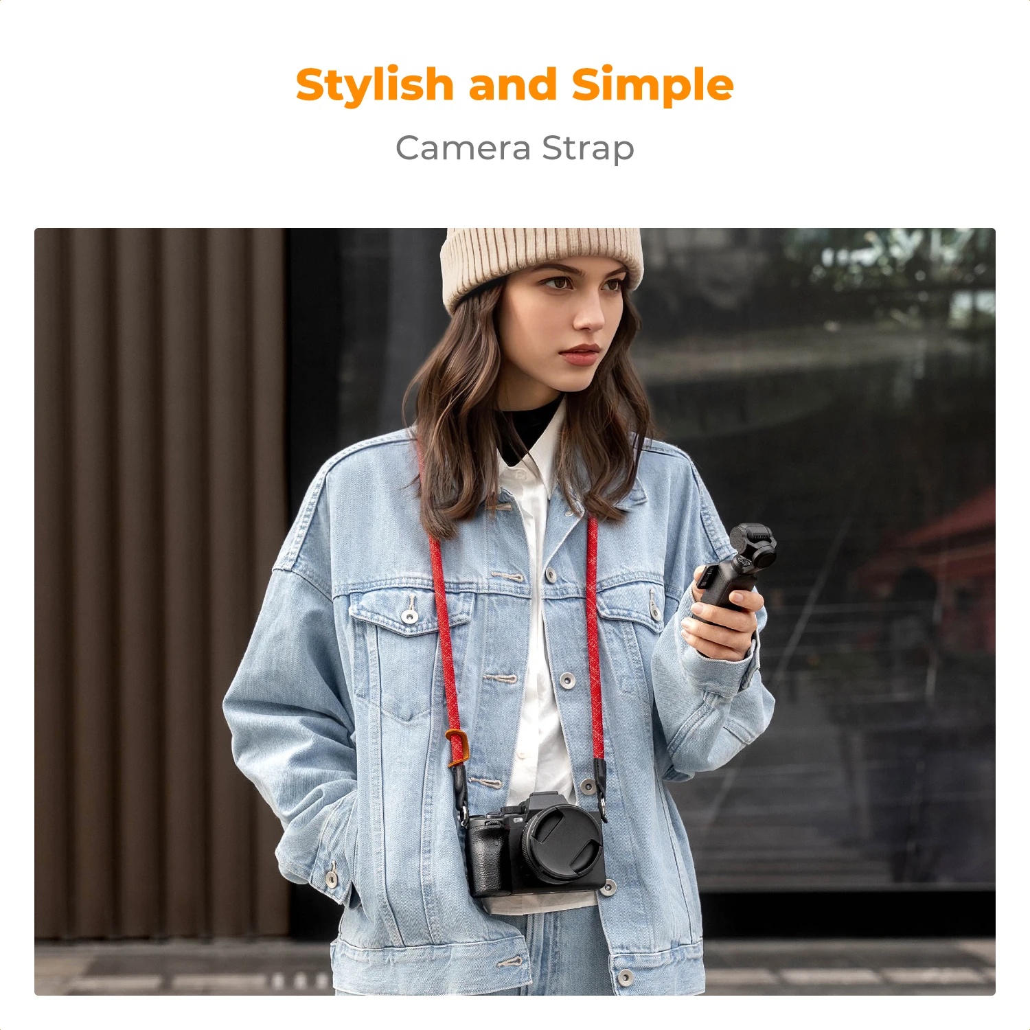 Pasek do aparatu K&F CONCEPT, nylonowa lina na szyję / ramię, uniwersalny do aparatów DSLR i bezlusterkowych, 100 cm / 39,13 cala — zdjęcie produktu 2