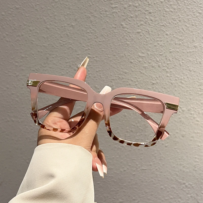 KAMMPT Übergroße Quadratische Brille für Damen 2026 Neue Mode Vollrand Blaulichtfilter Optische Rahmen Trendiges Markendesign Brillen