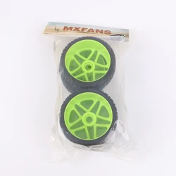 Mxfans 4pcs RC 1:8 Grip Pattern Tires & Five-star Wheels Replacement For Off-road Car