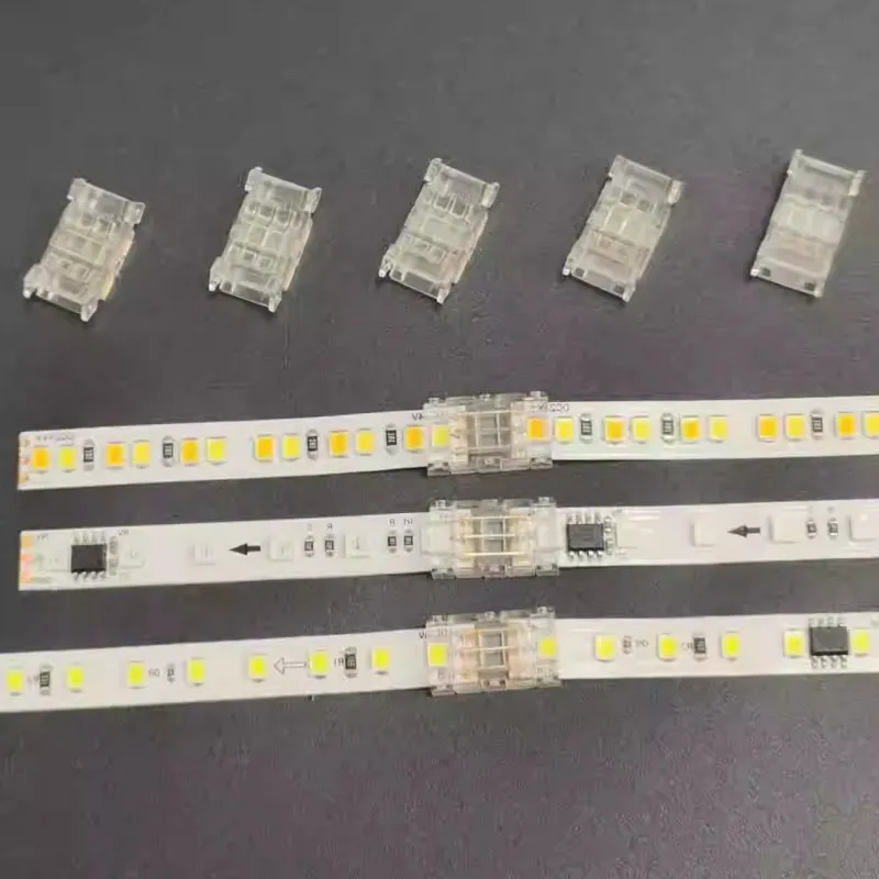 3Pin Connector for 8mm 10mm CCT Tunable COB LED Strip Light Solderless Strip to Wire Strip to StripTerminal Extension Connection