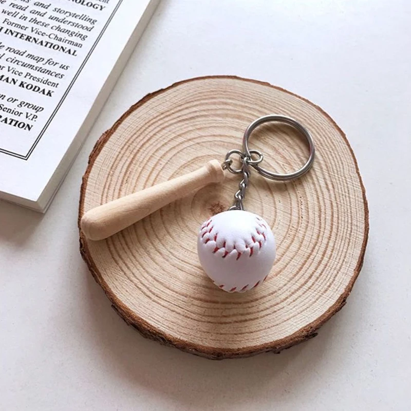 Porte-clés de sport PmotBat Ball Baseball Bat Key, JOCar Key, JODecor, GérKeyring