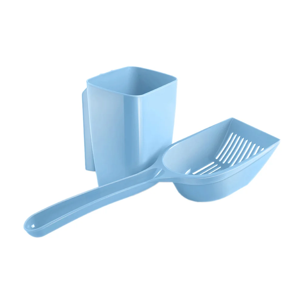 

Portable Cat Litter Cleaning Tool Set Kitten Litter Scoop Pet Sand Cleaning Tool Pet Cat Cleaning Accessories (Blue)