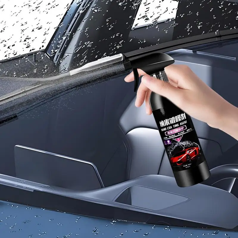 Spray de cera para carro 500ml, spray automático de cera hidrofóbica, proteção instantânea de pintura, spray de detalhamento, revestimento nano, esmalte de carro para automóveis