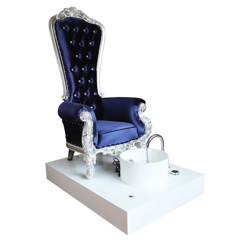 Electric Manicure Pedicure Chair, Foot Soaking Massage Chair, High Back Queen Chair for Nail Salons, Spa, and Beauty Shops