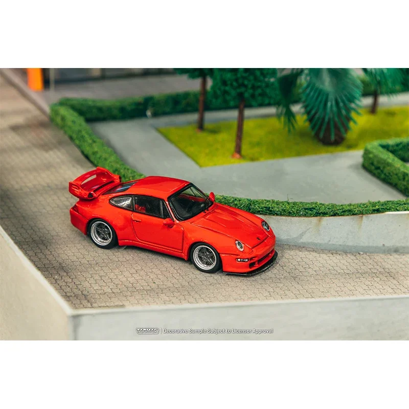 TW In Stock 1:64 993 Remastered By Gunther Werks Red Diecast Diorama Car Model Collection Miniature Toys Tarmac Works