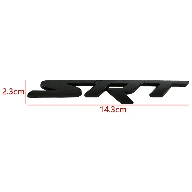 3D Metal Car Front Grille Emblem for SRT Logo Durango Ram 1500 Charger Viper Challenger Caliber Body Trunk Badge Stickers