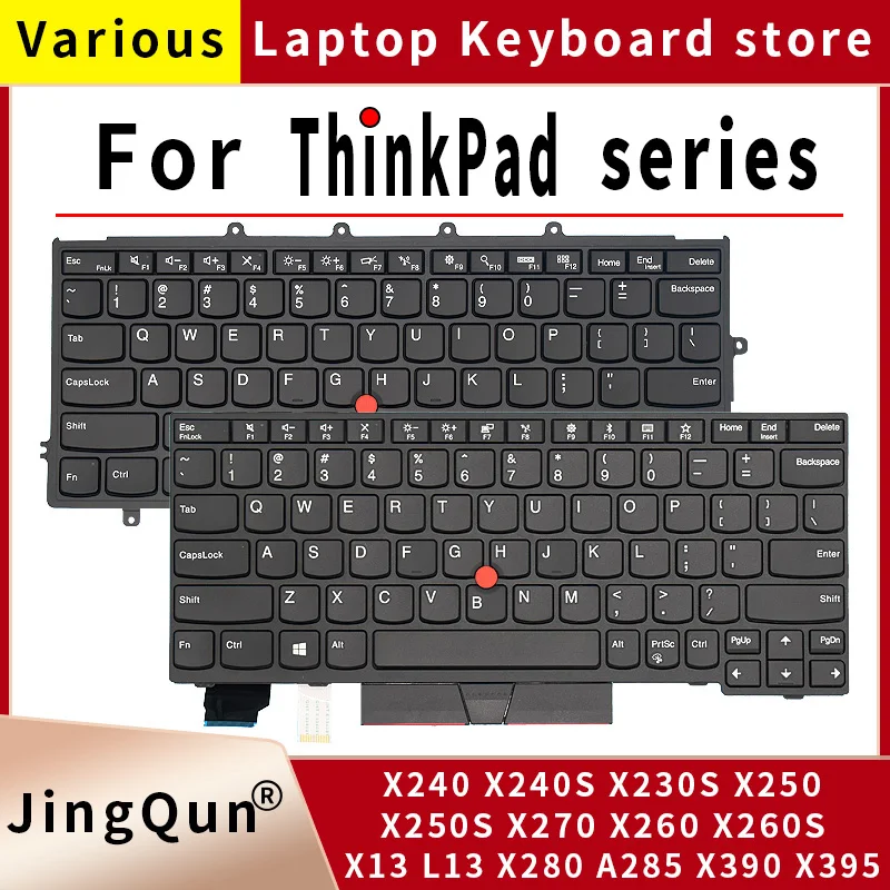 Klawiatura do laptopa US dla Lenovo ThinkPad X240 X240S X230S X250S X270 X260S X13 L13 X280 A285 X390 X395 Notebook angielska klawiatura
