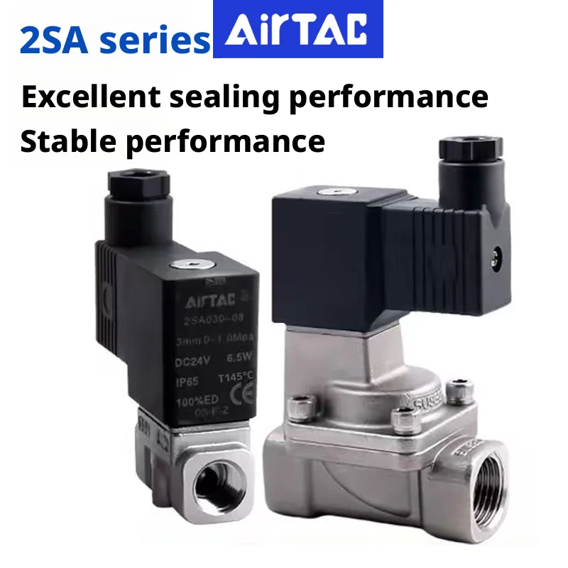 

AirTAC 2SA Series 2/2 Direct Action Solenoid Valve Fluid Switch Control ValveStainless Steel 2SA030/050/150/200/250-06/08/10/15