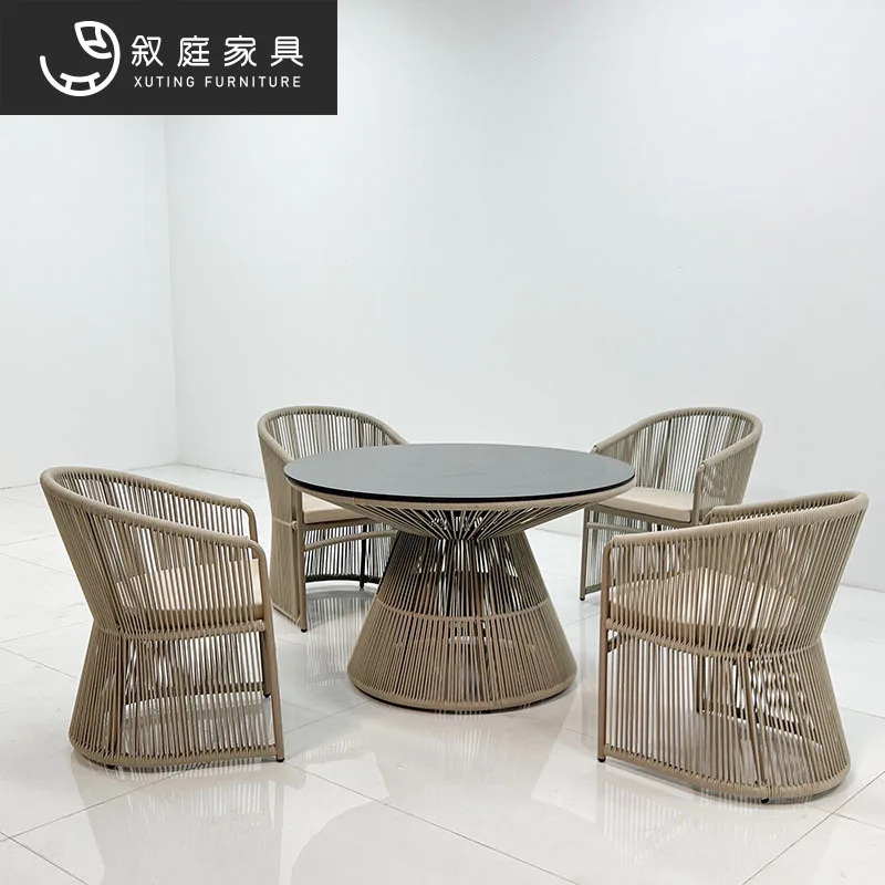 

Outdoor table and chair courtyard leisure rattan chair terrace tea table combination garden balcony small table and chair coffee
