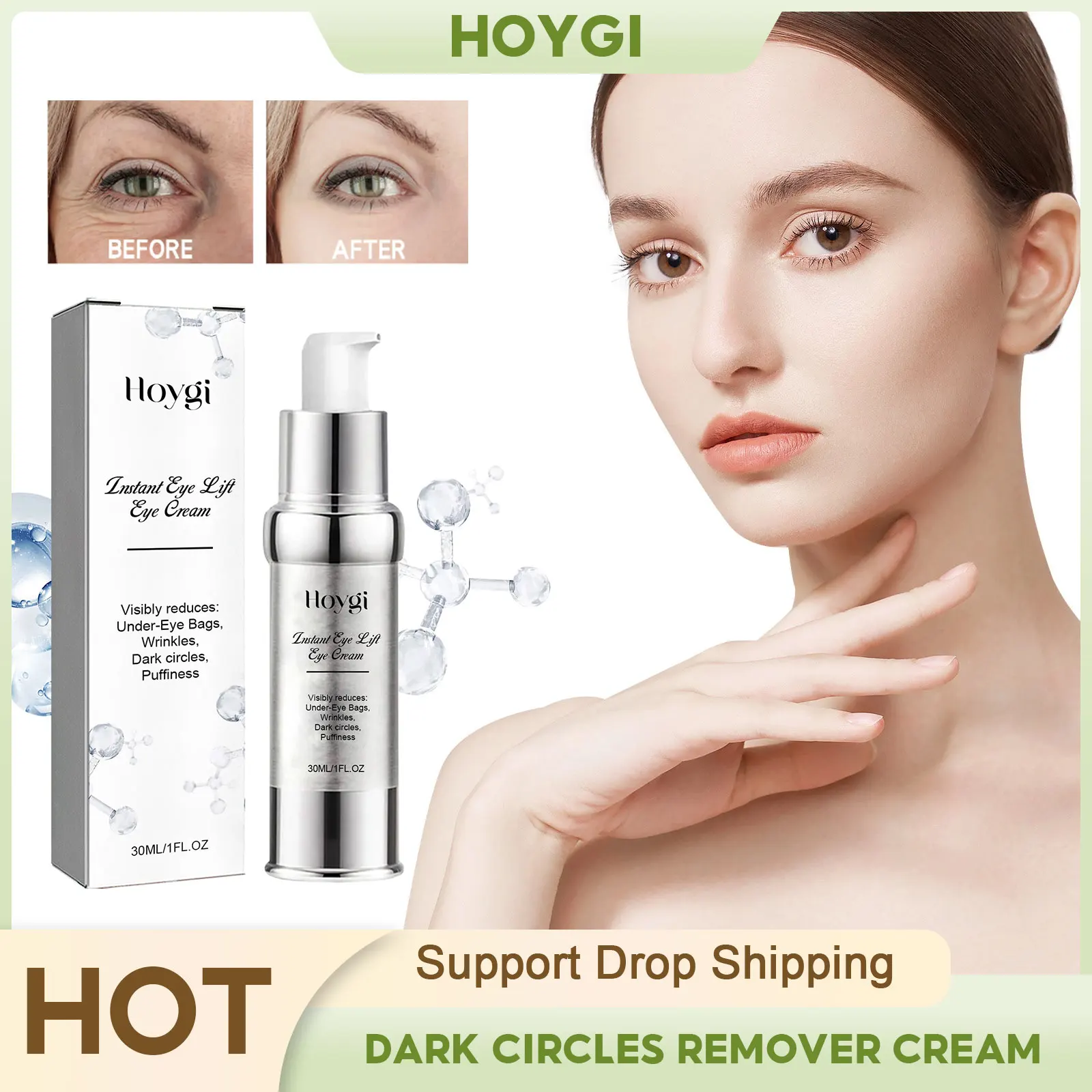 

Eye Lifting Cream Dark Circles Eye Bags Removal Reduce Puffiness Firming Wrinkle Fine Line Nourishing Brighten Anti Aging Cream