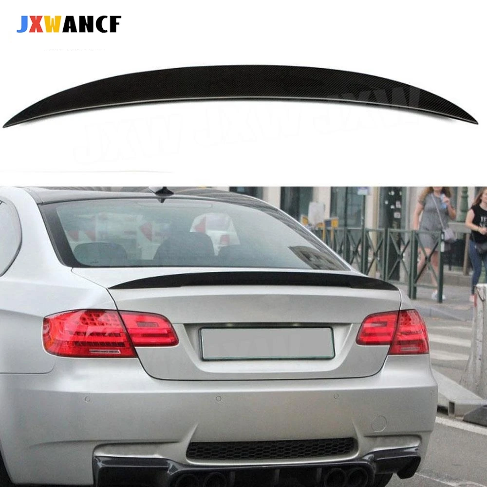 

JXWANCF Carbon Fiber Rear Spoiler Boot Wings For BMW 3 Series E92 328i 335i M3 / M Sport Spoiler 2006-2012 FRP P Style Spoiler